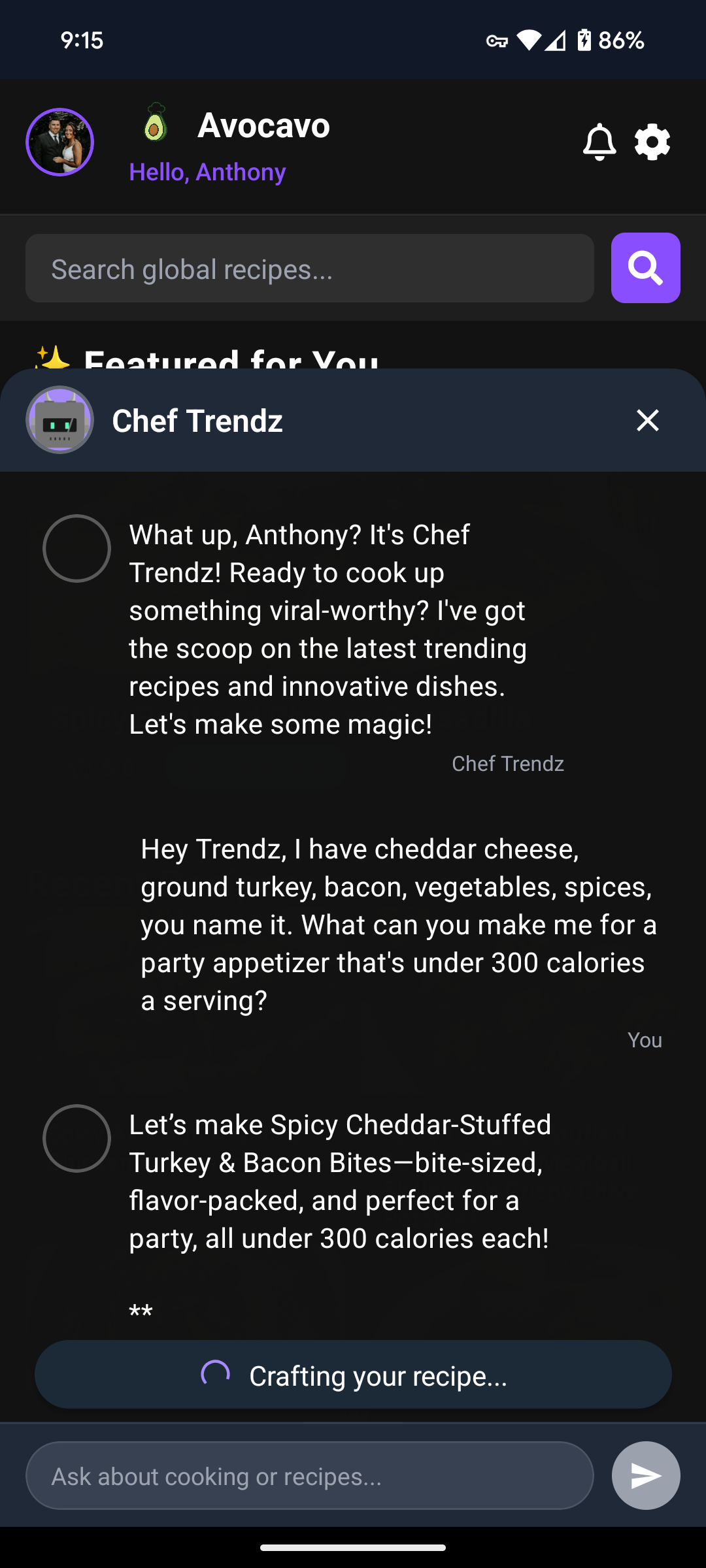 Avocavo AI Chef Chat